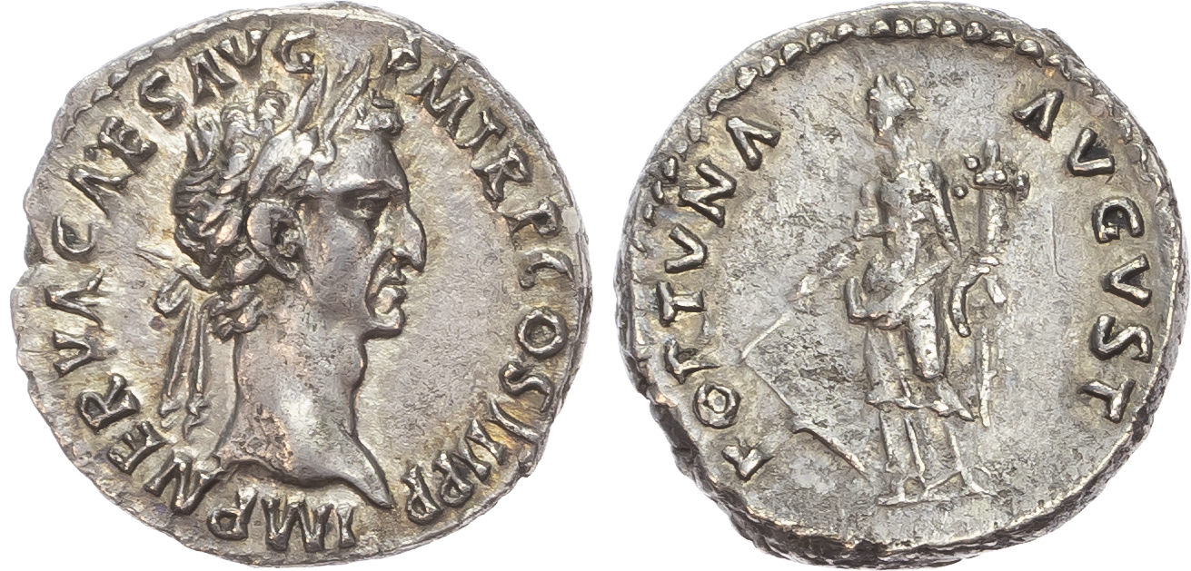 Nerva (AD 96-98) AR Denarius, Rome, AD 97, 3.58g.