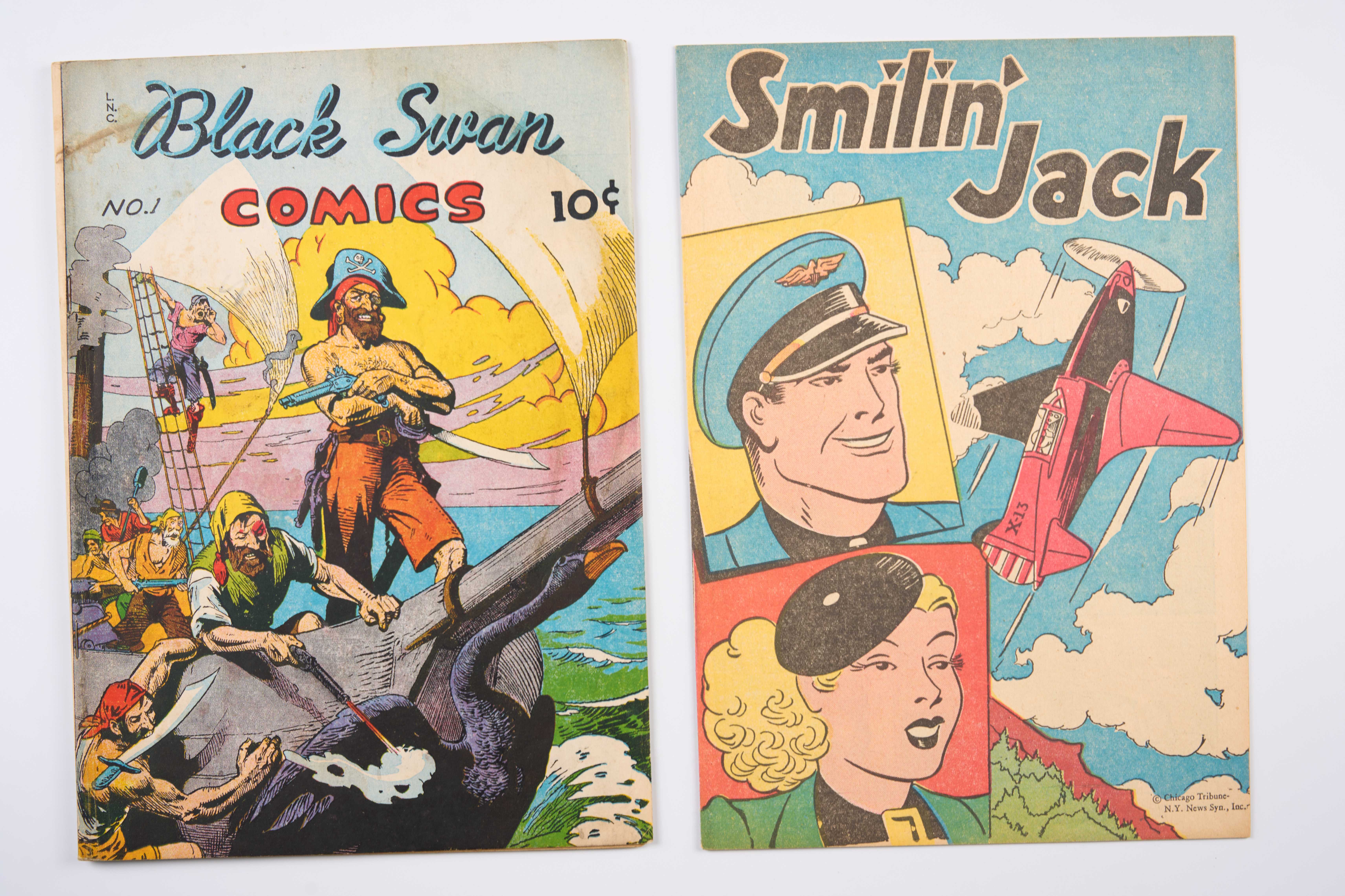 Golden Age Comics: Black Swan, Smilin' Jack, Air All, Tip Top, & More (Various Publishing, 1945-1959) Total 11