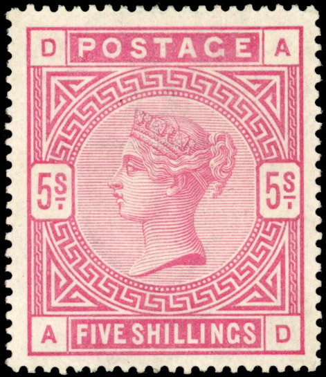 GB 1883-84 5s rose (AD), unmounted mint, SG 180