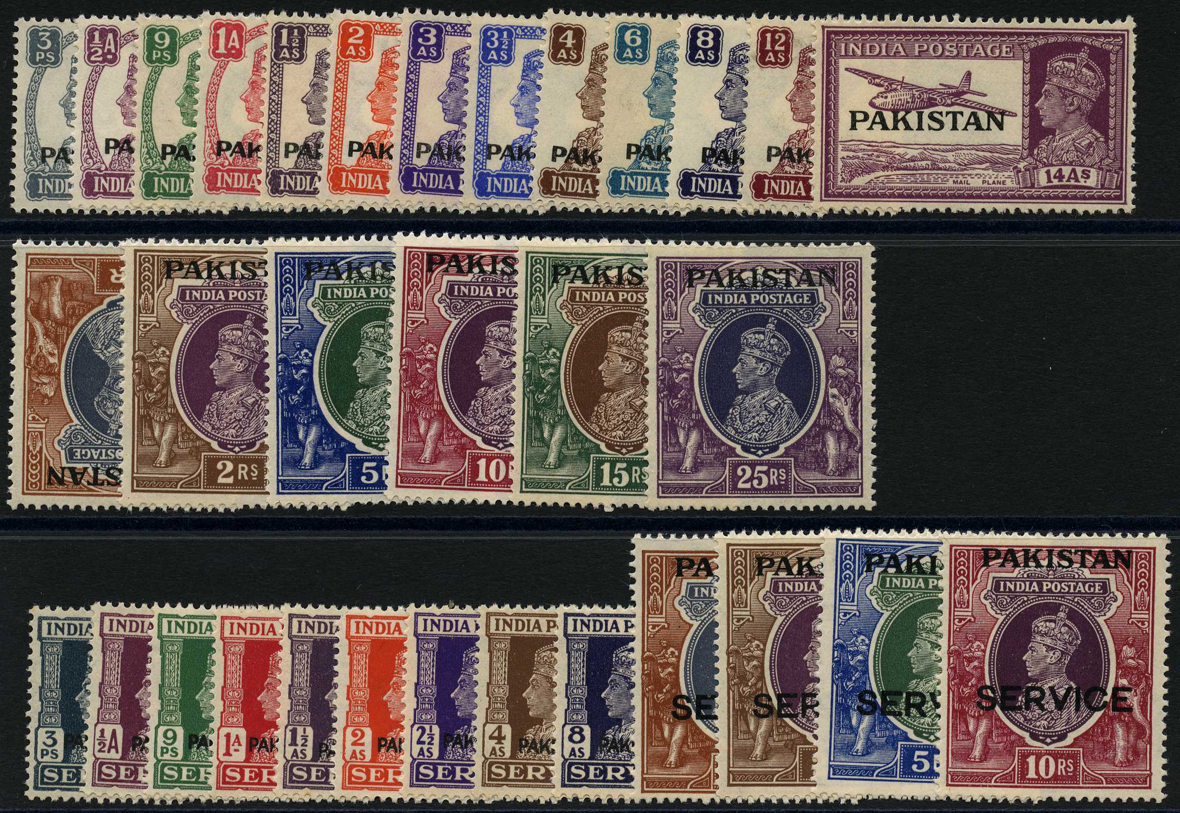 1947 set of nineteen and Official set...