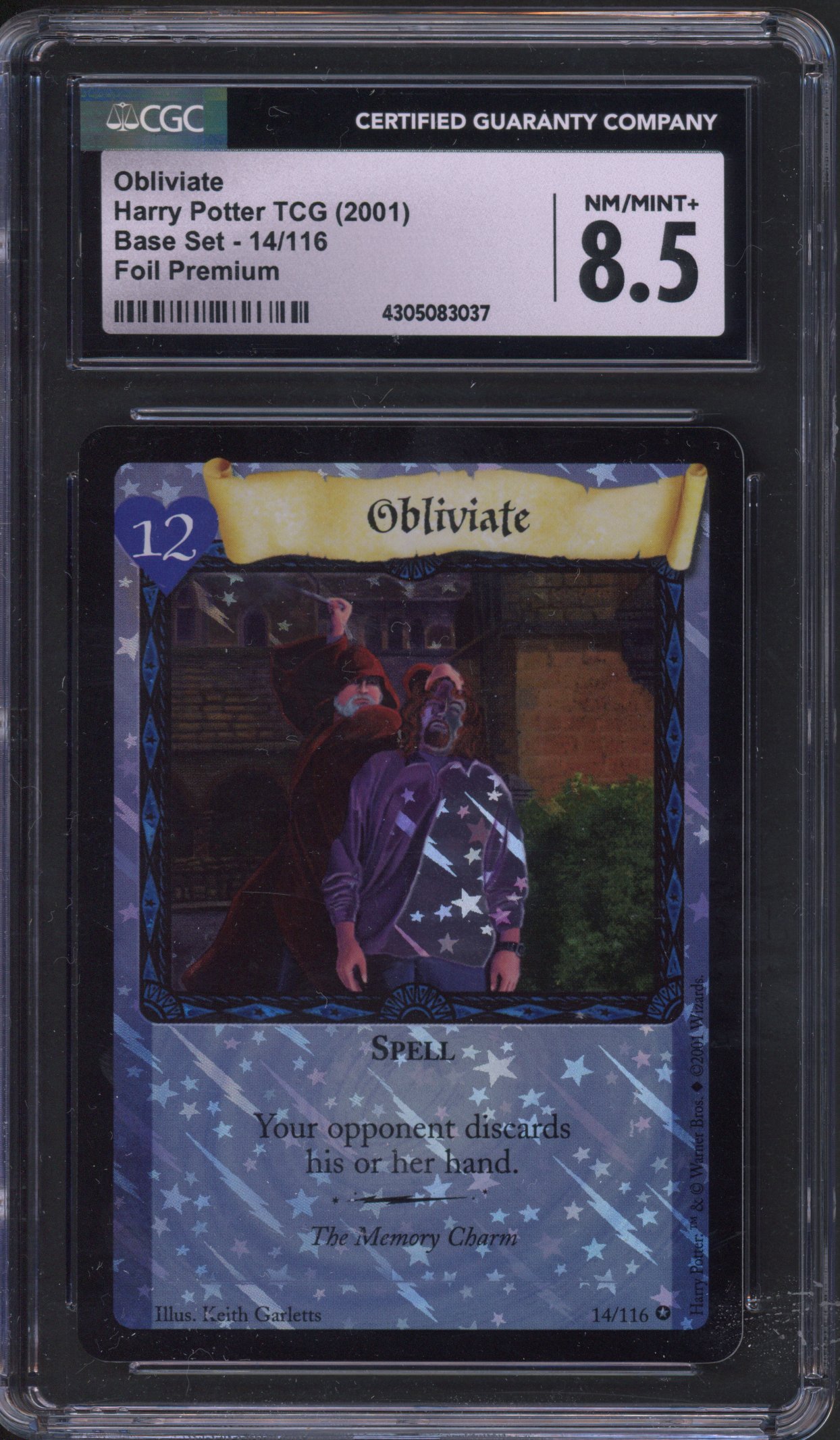 Harry Potter TCG - CGC 8.5 Obliviate! Premium Foil Base Set #14/116 