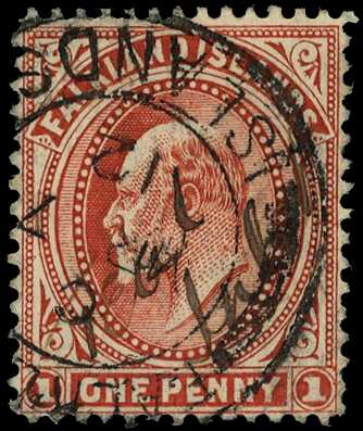Postage Due: 1904-12 1d vermilion with...