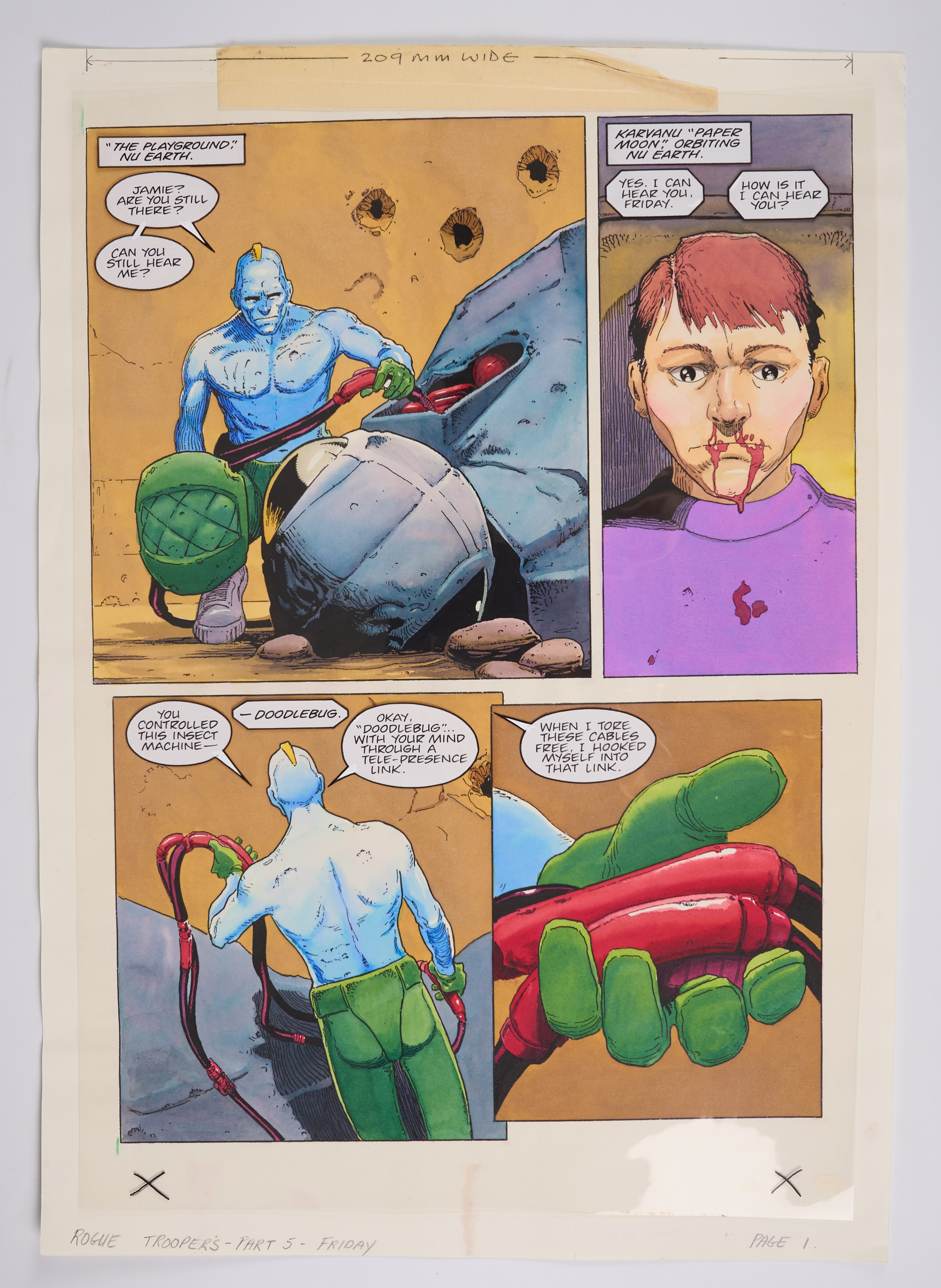 Alex Ronald 2000 AD Prog #1017 Rogue Troopers Rogue Trooper Friday Colour Story Pages (Fleetway, 1996) Total 6