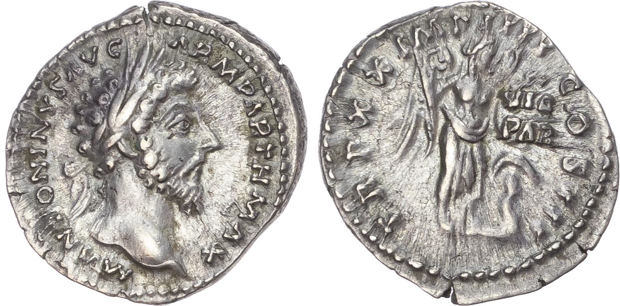 Marcus Aurelius (AD 161-180) AR Denarius, Rome, AD 166, 3.17g. 