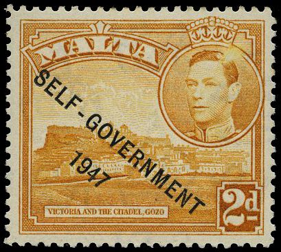1953 Self-Government 2d yellow-ochre with Pl....