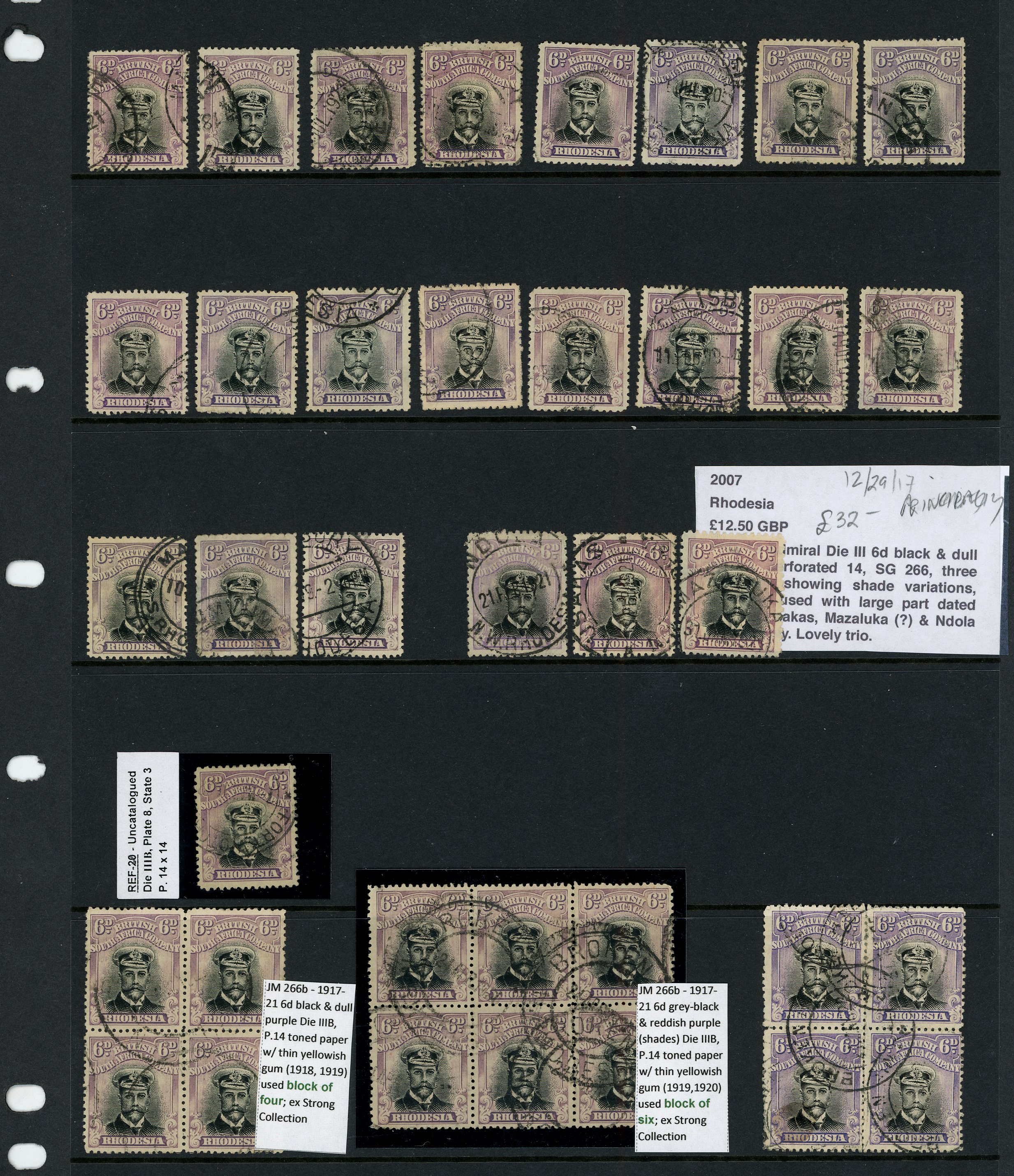 1918 Head Die IIIB used study group of 37...