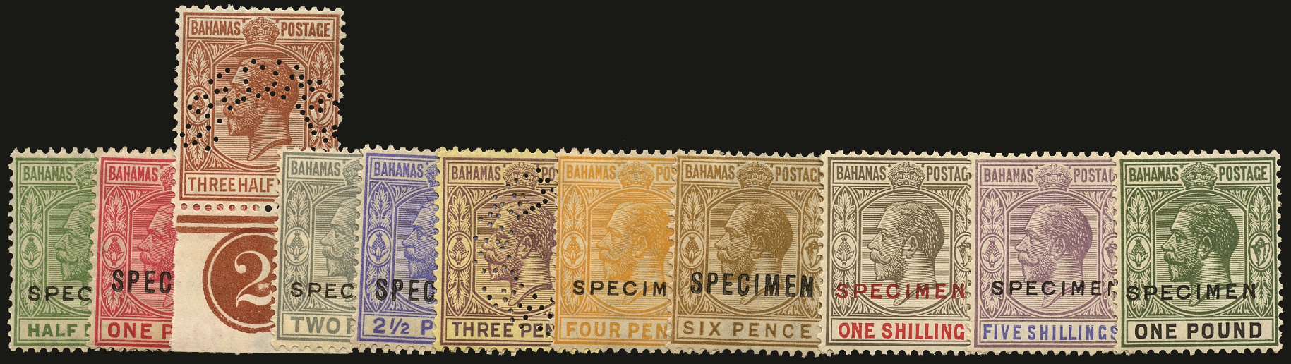 1921-37 set of 11 to £1, Script wmk,...