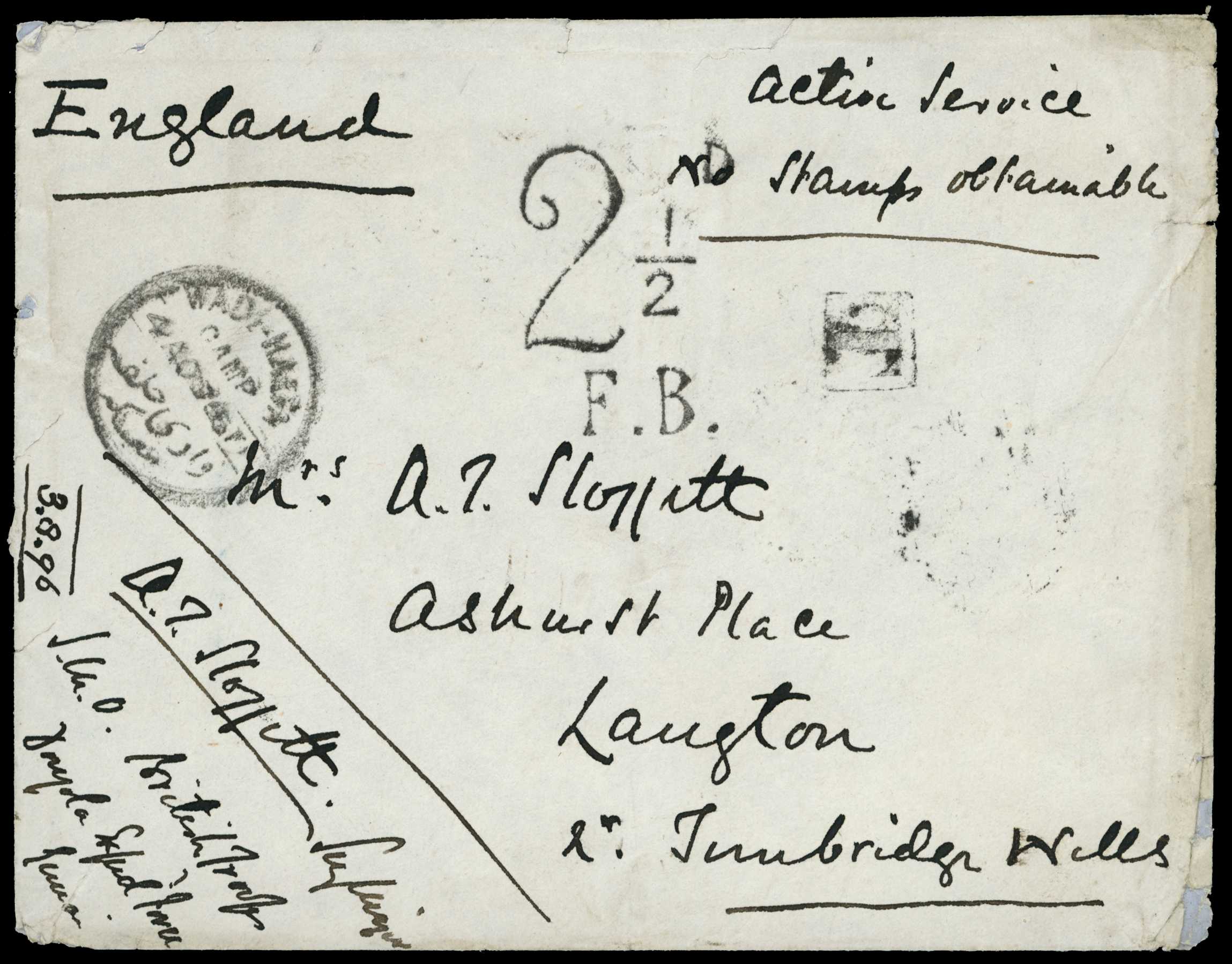 POSTAL HISTORY: 1896 stampless...