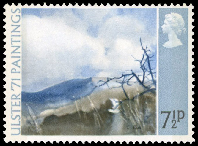 GB: 1971 7½p Ulster Paintings pale olive-grey omitted fine unmounted o.g. SG 882a