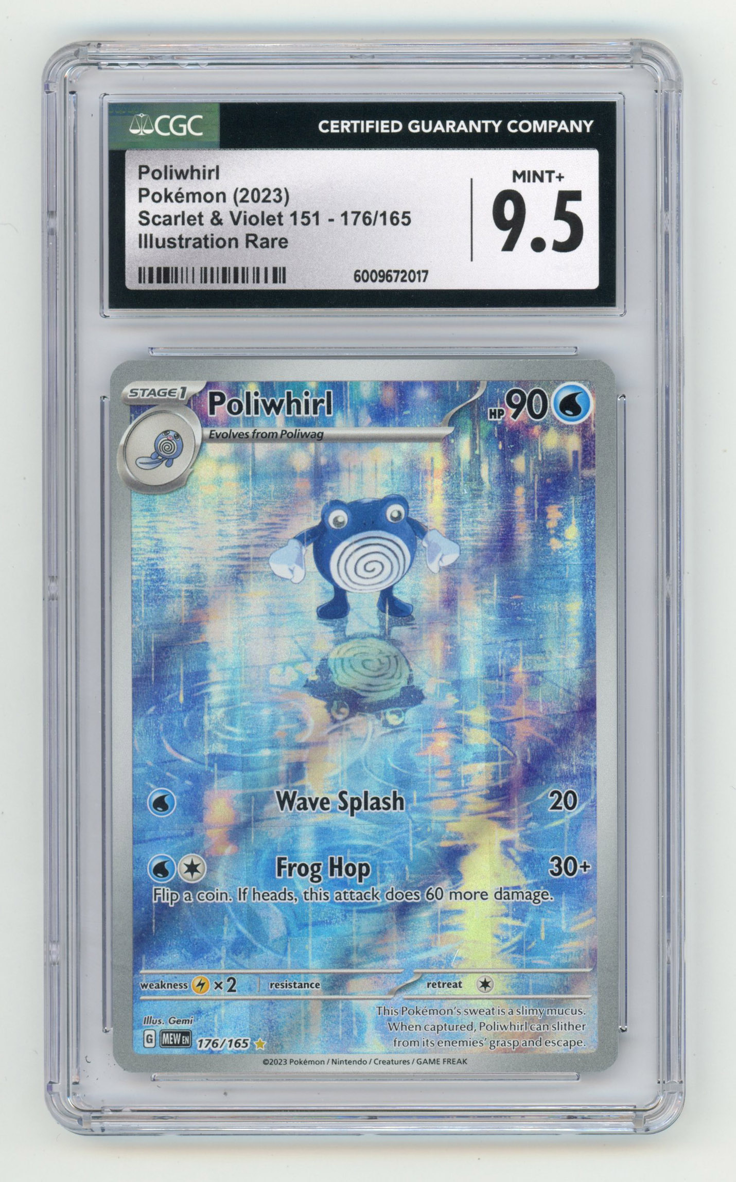 CGC 9.5 Poliwhirl Illustration Rare #176 - S&V 151 2023