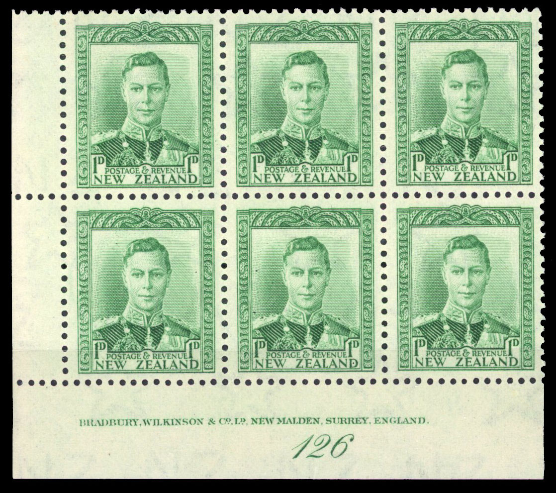 NZ SG 606 Plate 126 block mint
