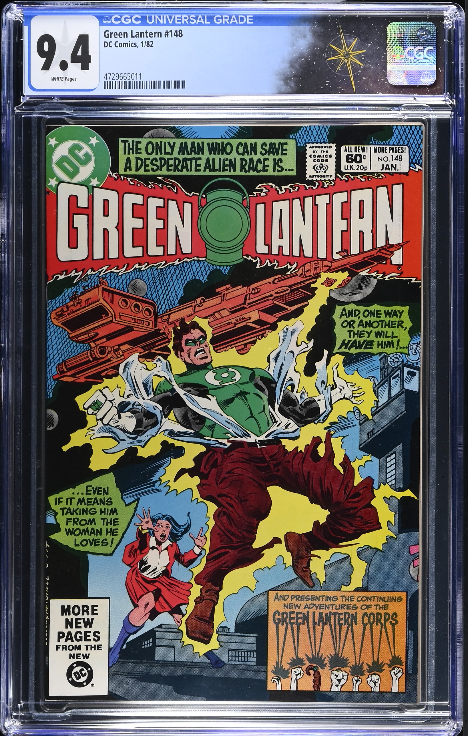 Green Lantern #148 CGC 9.4 1st Appearance of Ch'p (DC Comics, 1982) White Pages