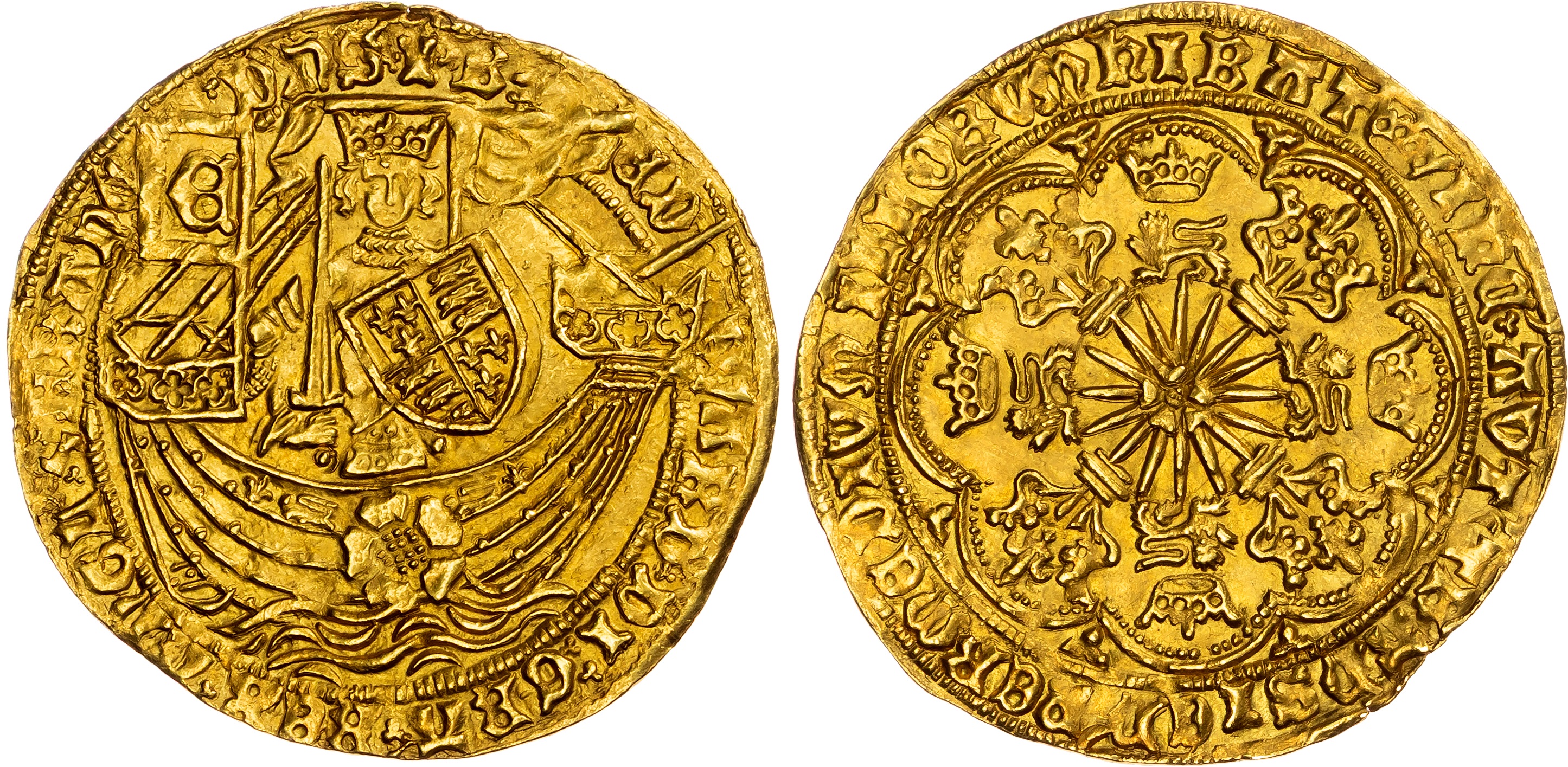Edward IV (1461-1470), Ryal, light coinage (1464-70), London, type VII.