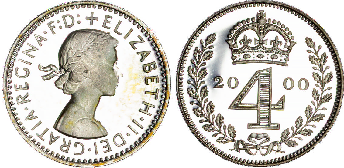 Elizabeth II (1952-2022), Proof ‘Millenium’ Maundy set, 2000.