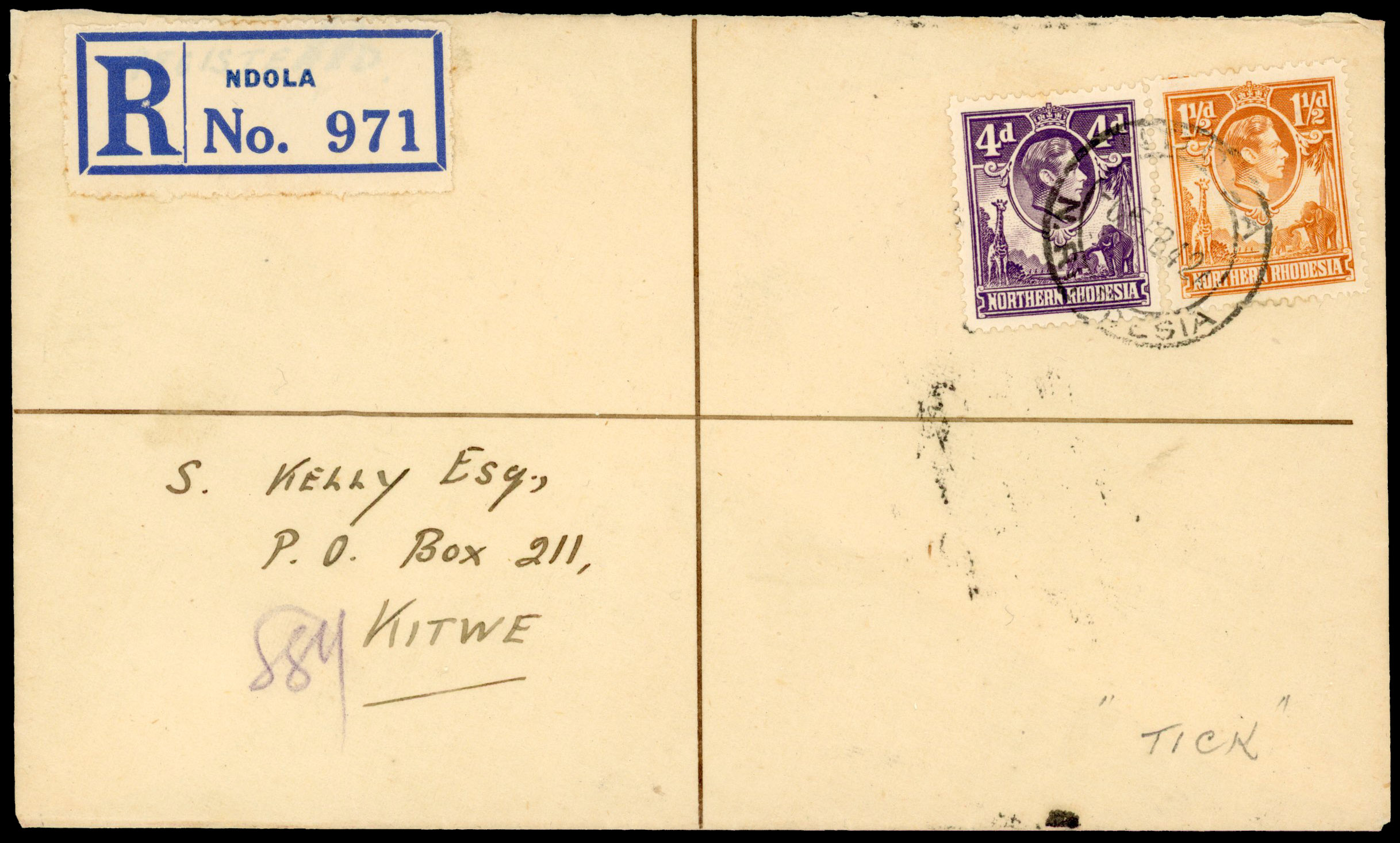 Northern Rhodesia SG 30b cover