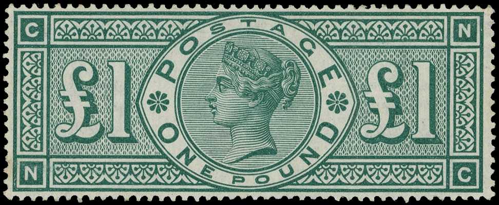 1887-92 £1 green, fresh unmounted o.g....