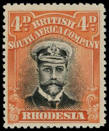 1913-7 4d Head Die II, perf 15. A very fine...