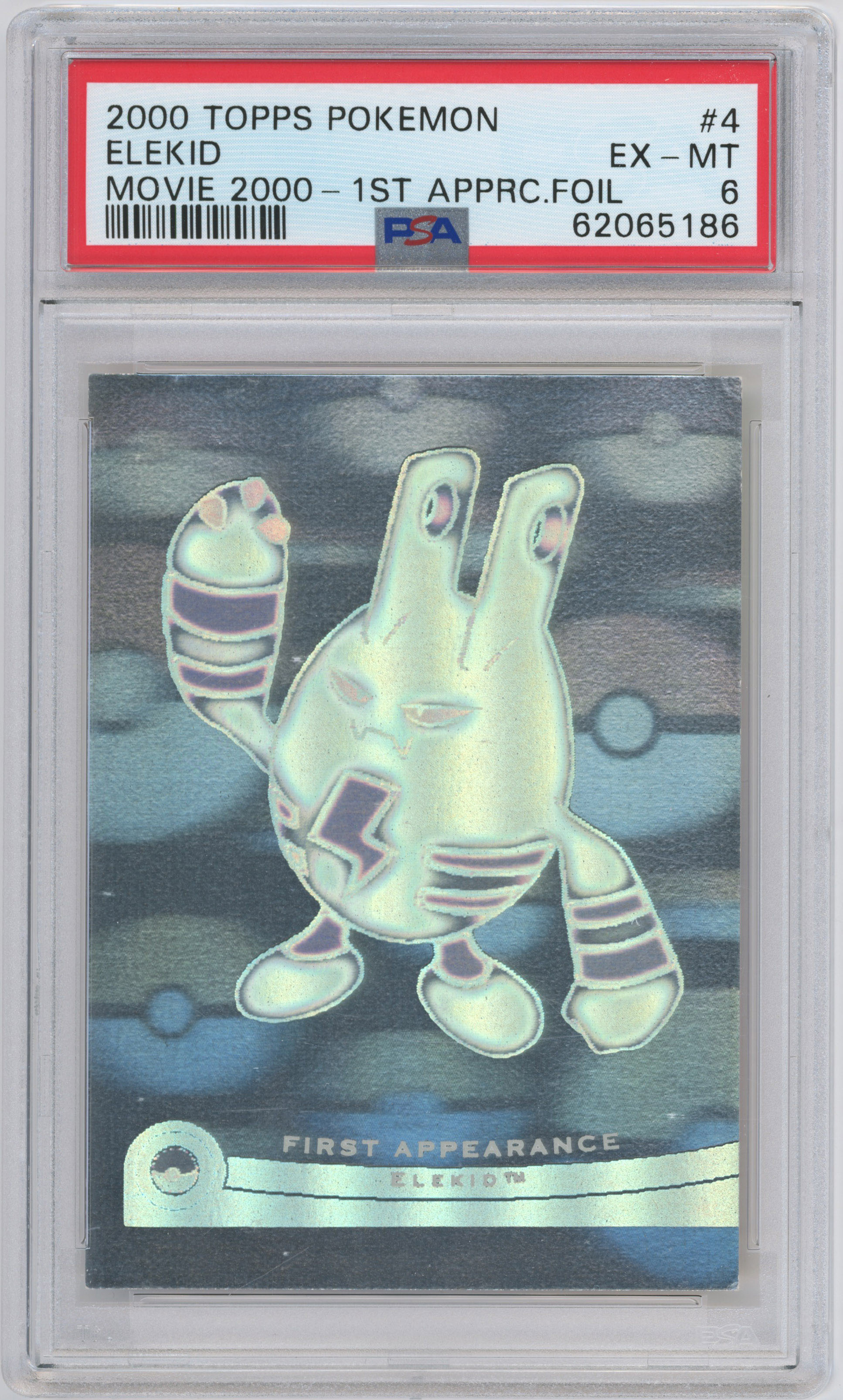 Pokémon Topps - PSA 6 Elekid First Appearance Foil - Pokémon The Movie 2000