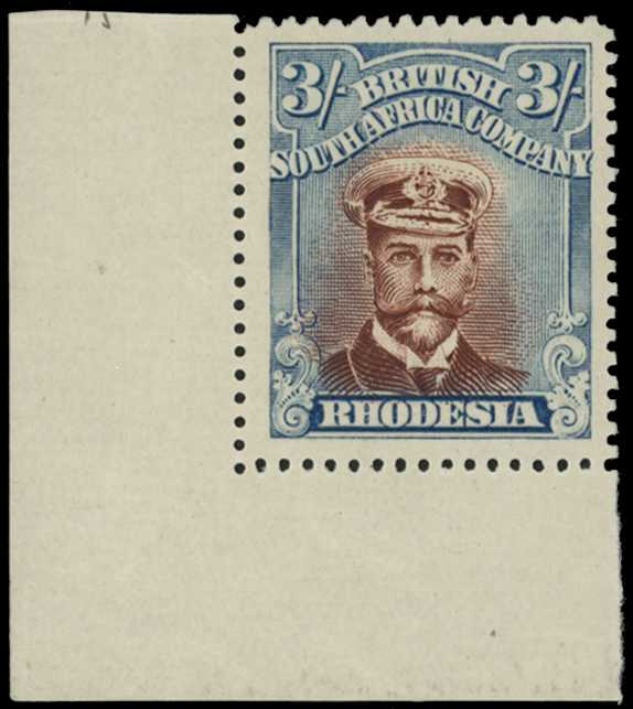 1922-3 3/- Head Die IIIB, perf 15, white...