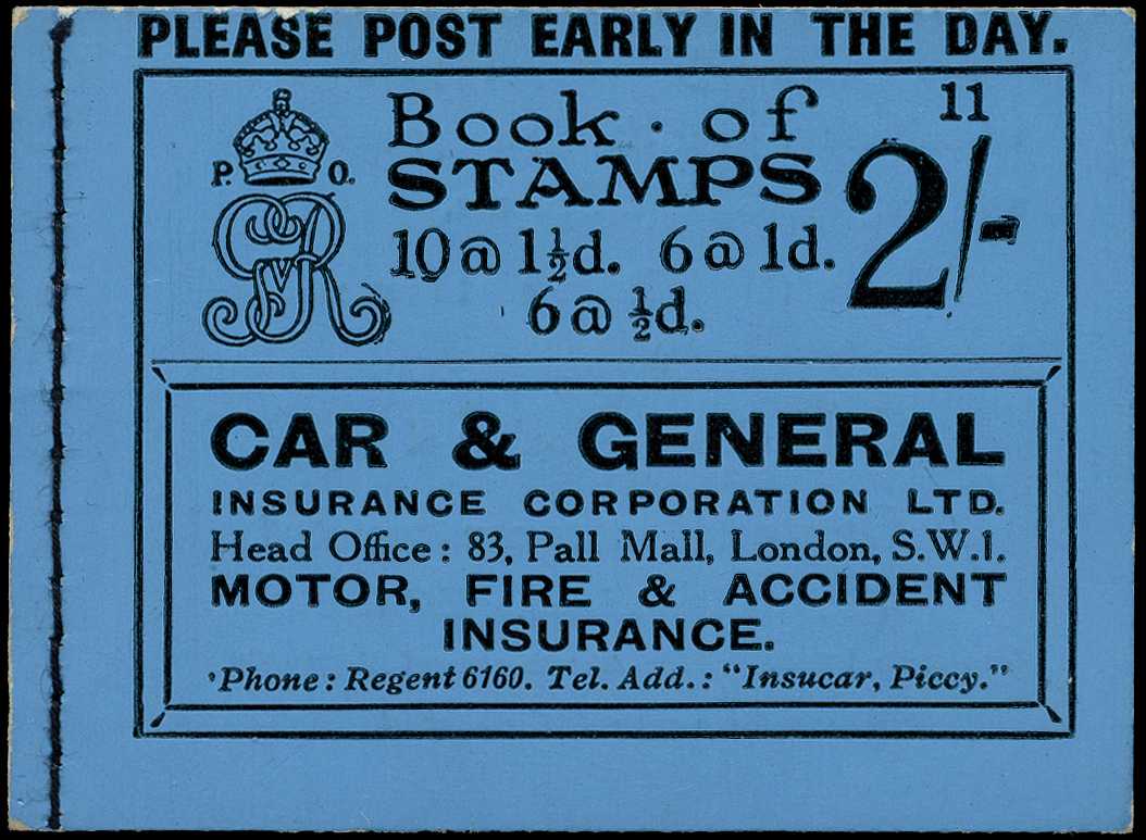 Booklet: 1933 2s blue cover (Edition No.11)....