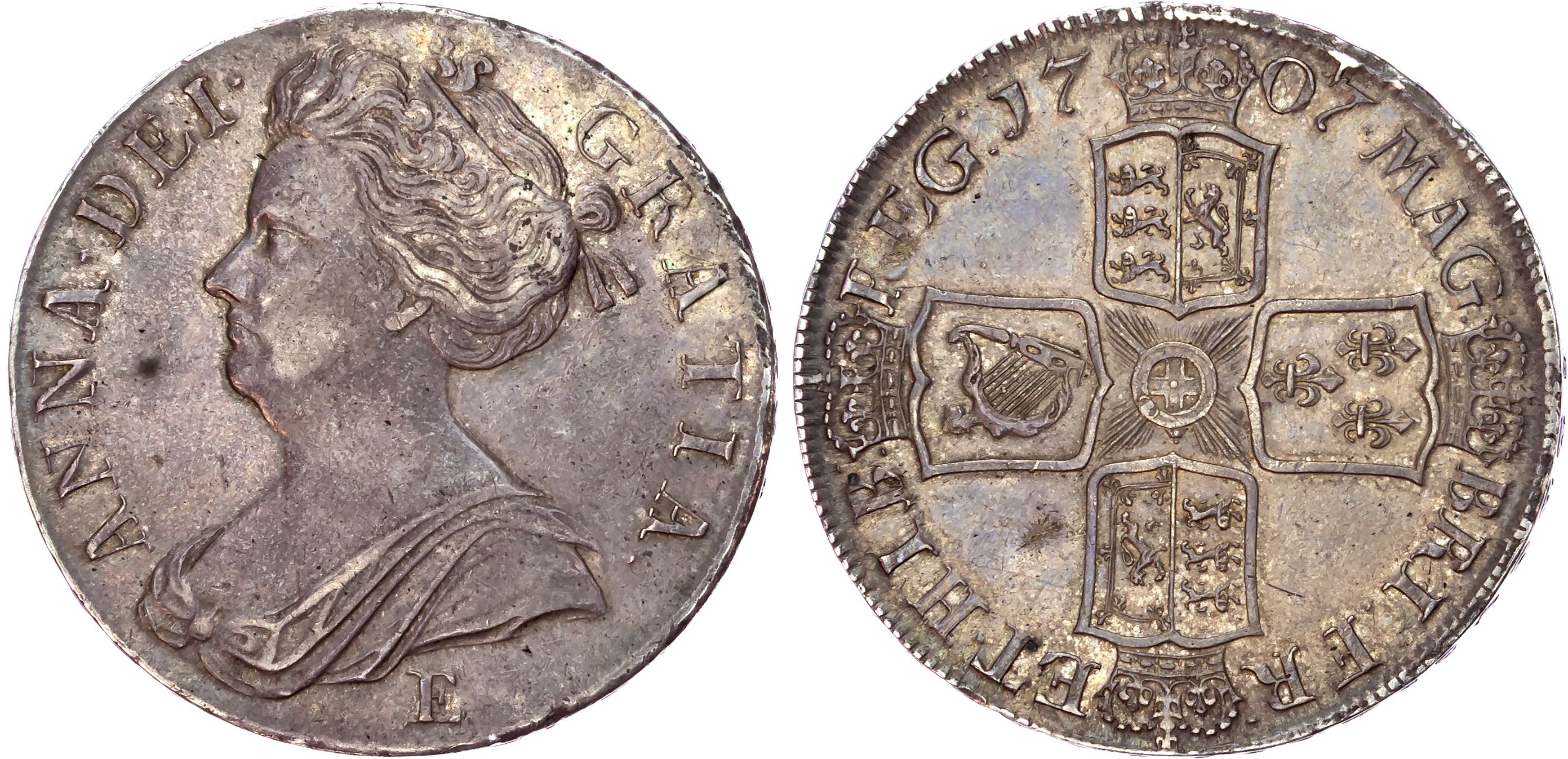 Anne (1702-1714), Crown, Edinburgh mint, 1707, SEXTO.
