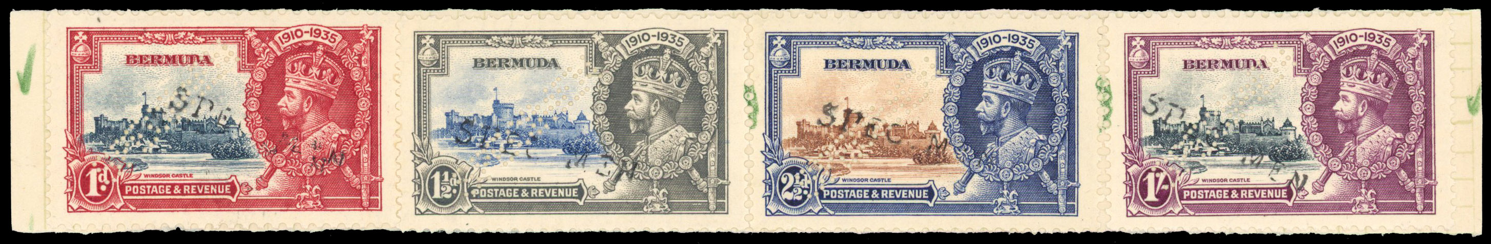 Bermuda SG 94s-97s archival Specimens