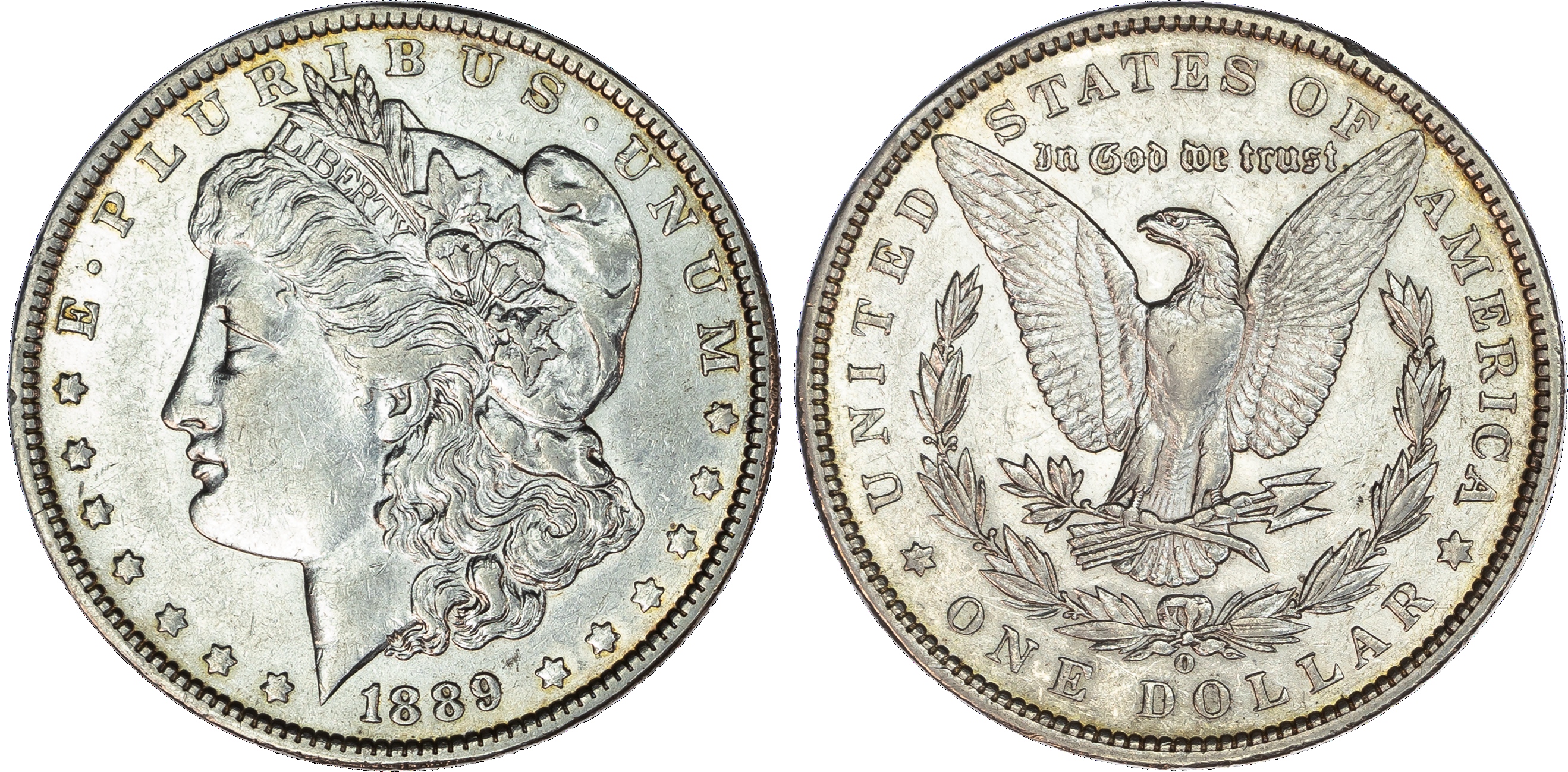 USA, silver Morgan Dollar, 1889, New Orleans, 26.74g.