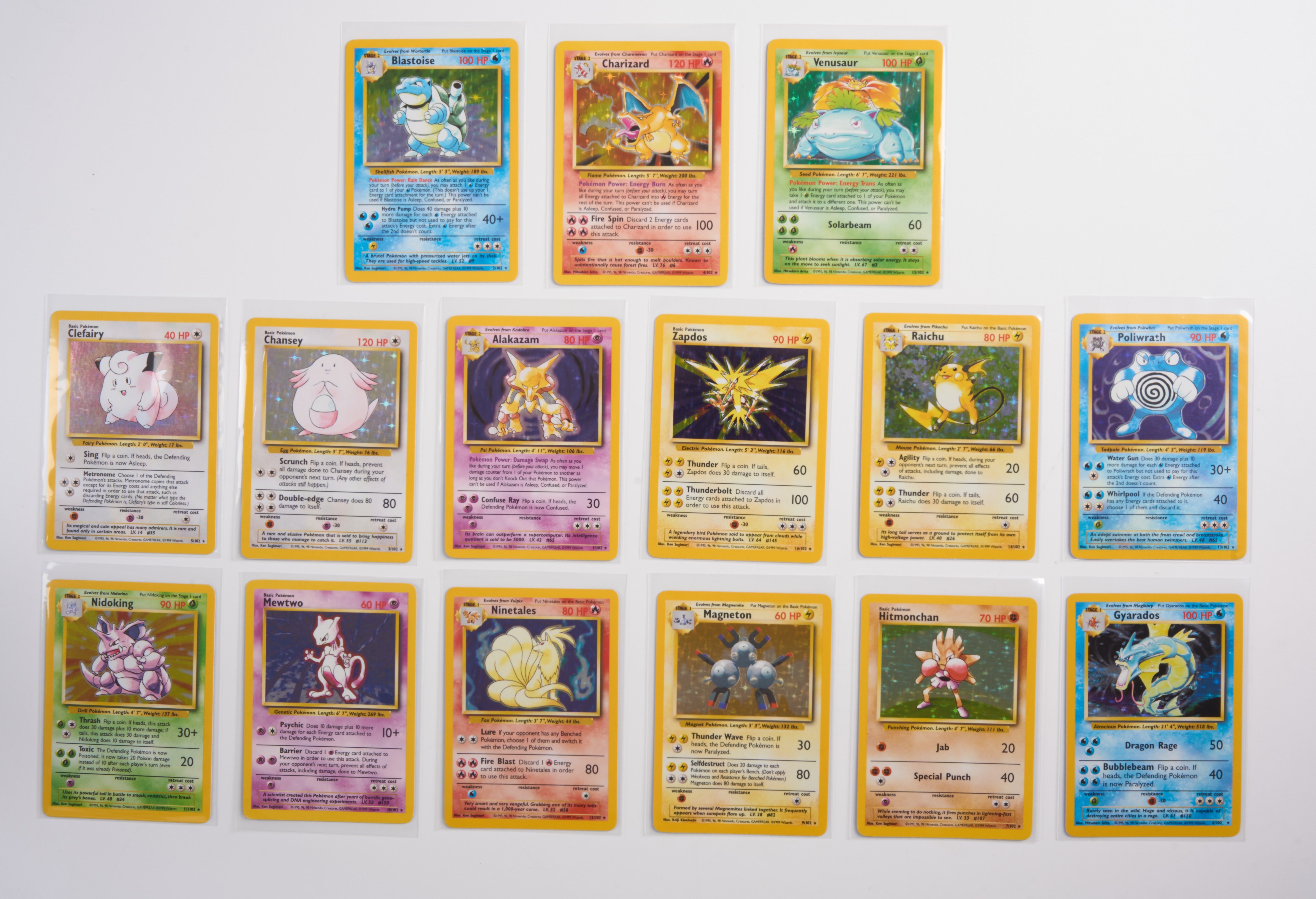 Base Set - Unlimited All Original x15 Holos Set