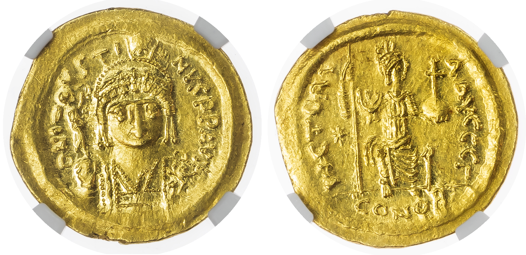 Justin II (AD 565-578) AV Solidus, mint of Constantinople, 4.39g. 