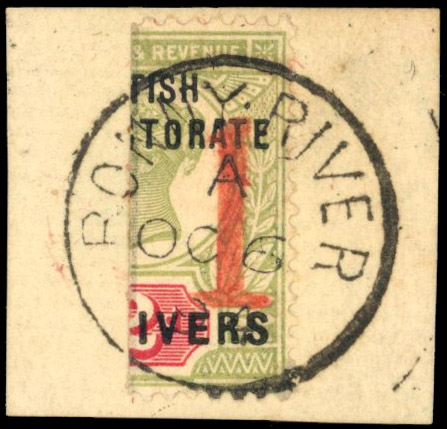 Niger Coast SG 59 used on piece