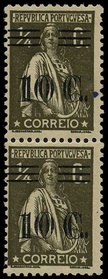 1928-29 10c on ¼c olive-brown surcharge...