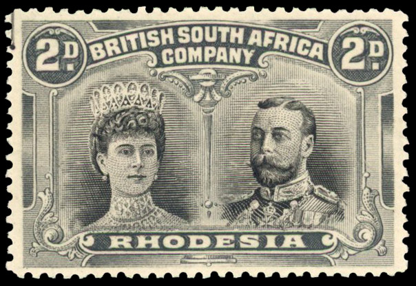 RSC D 2d black and grey-black, #13 printer's mark mint