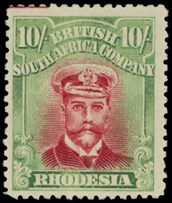 1922-4 10/- Head Die IIIB, perf 14. Large...