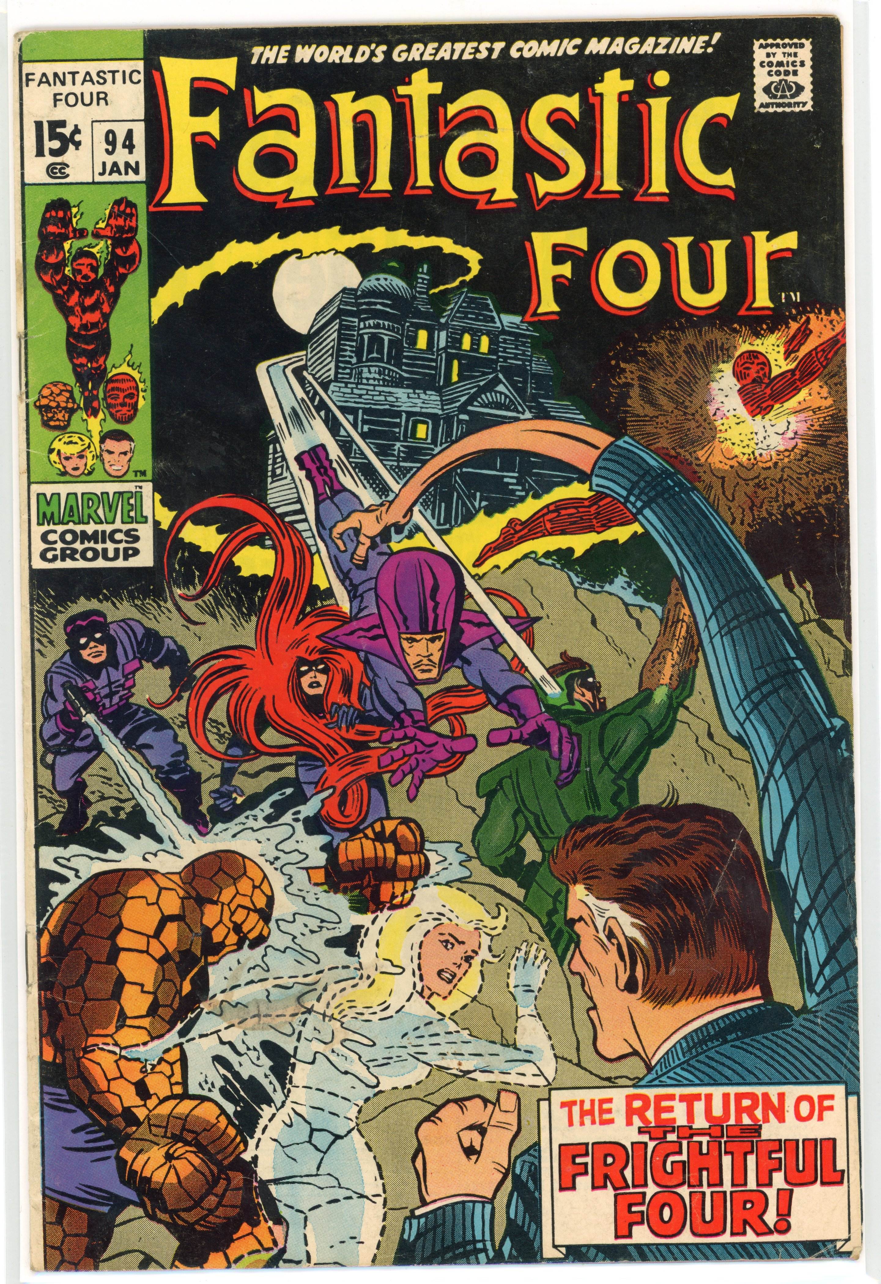 Fantastic Four #94 (Marvel Comics, 1970) First appearance of Agatha Harkness and Ebony