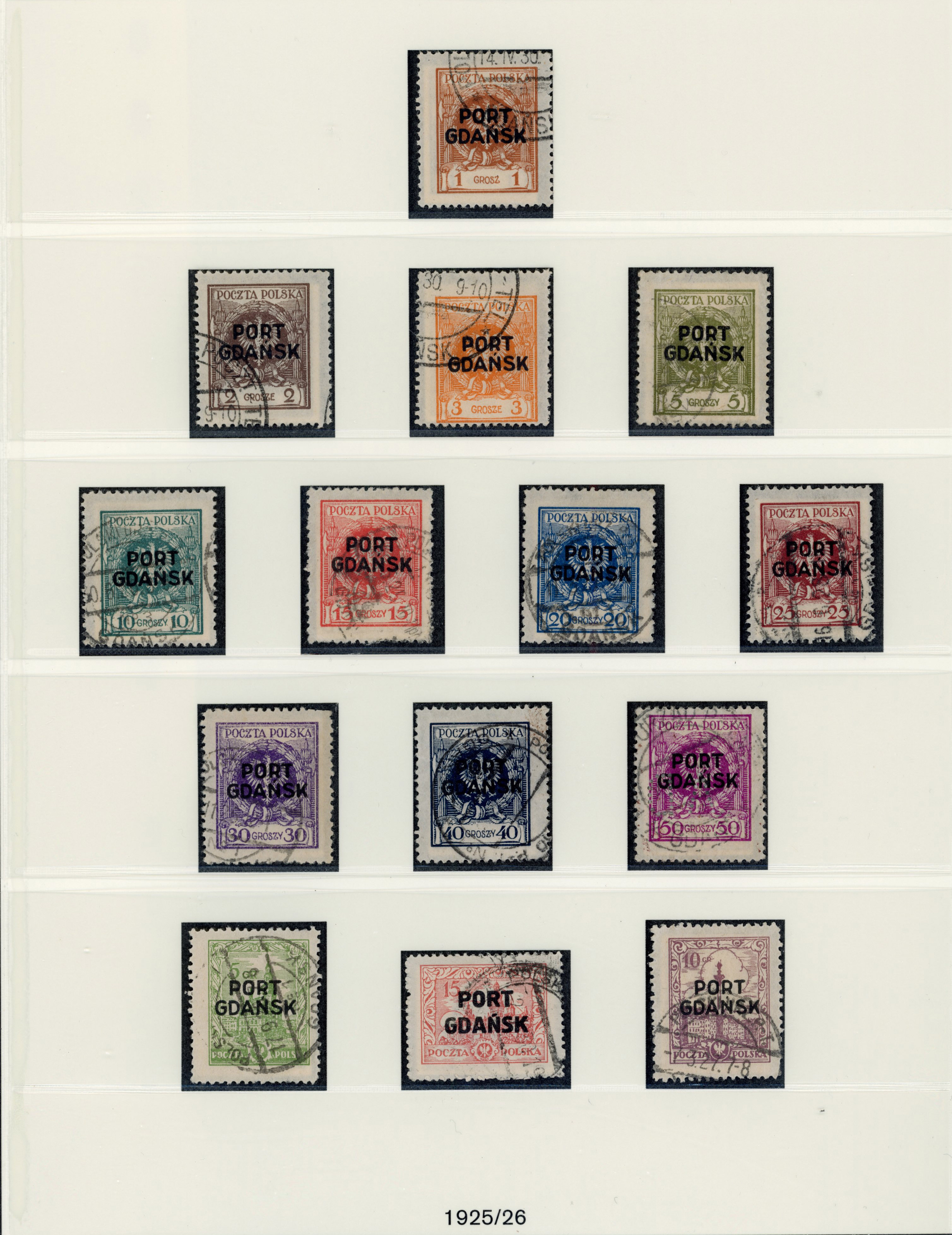 Danzig Gdansk used collection on pages