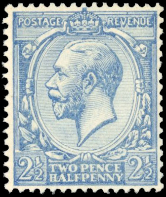 GB 1912-24 2½d pale milky blue, unmounted mint, Spec. N21(7)