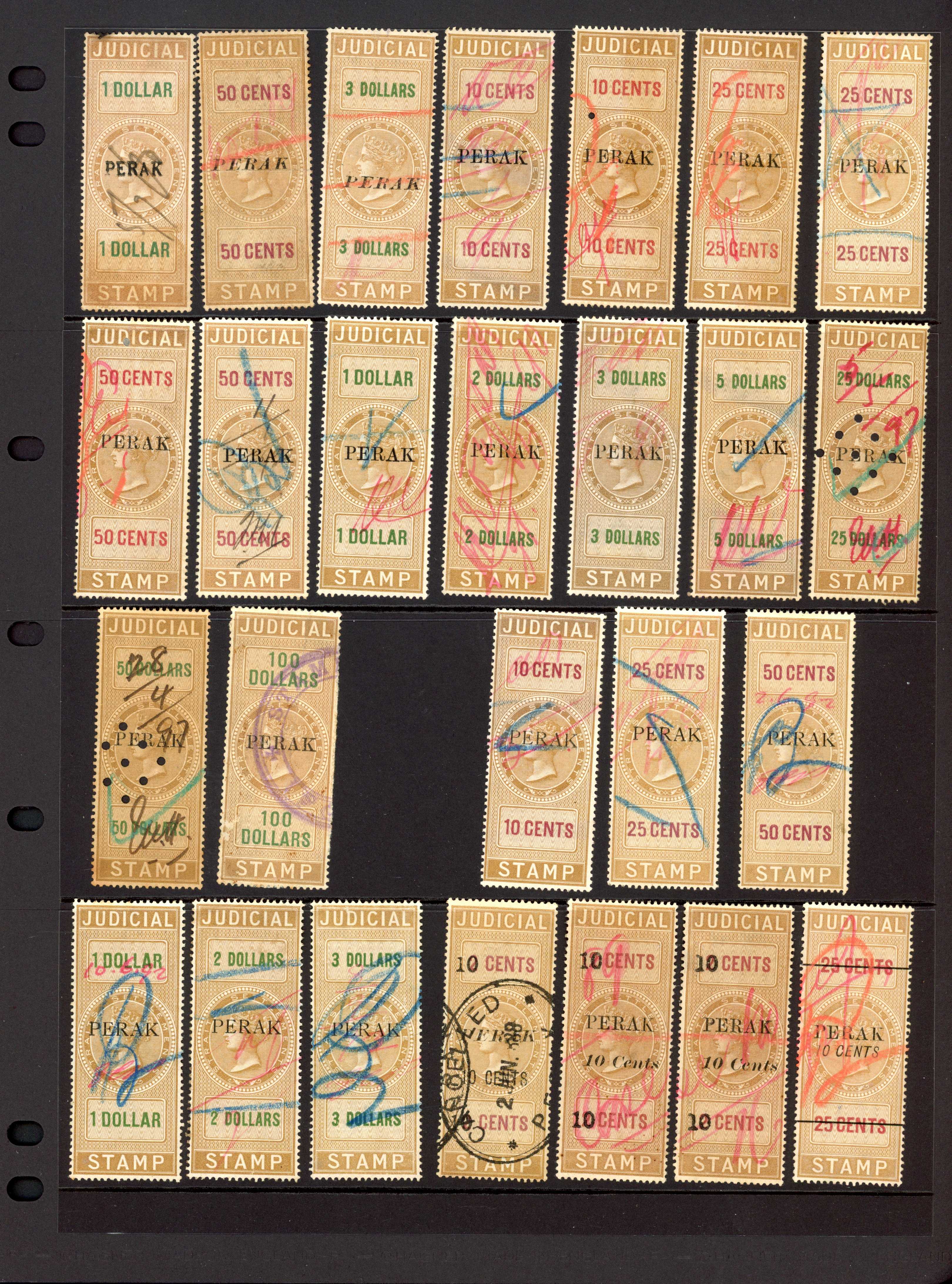Perak Judicial 1888-92 issues