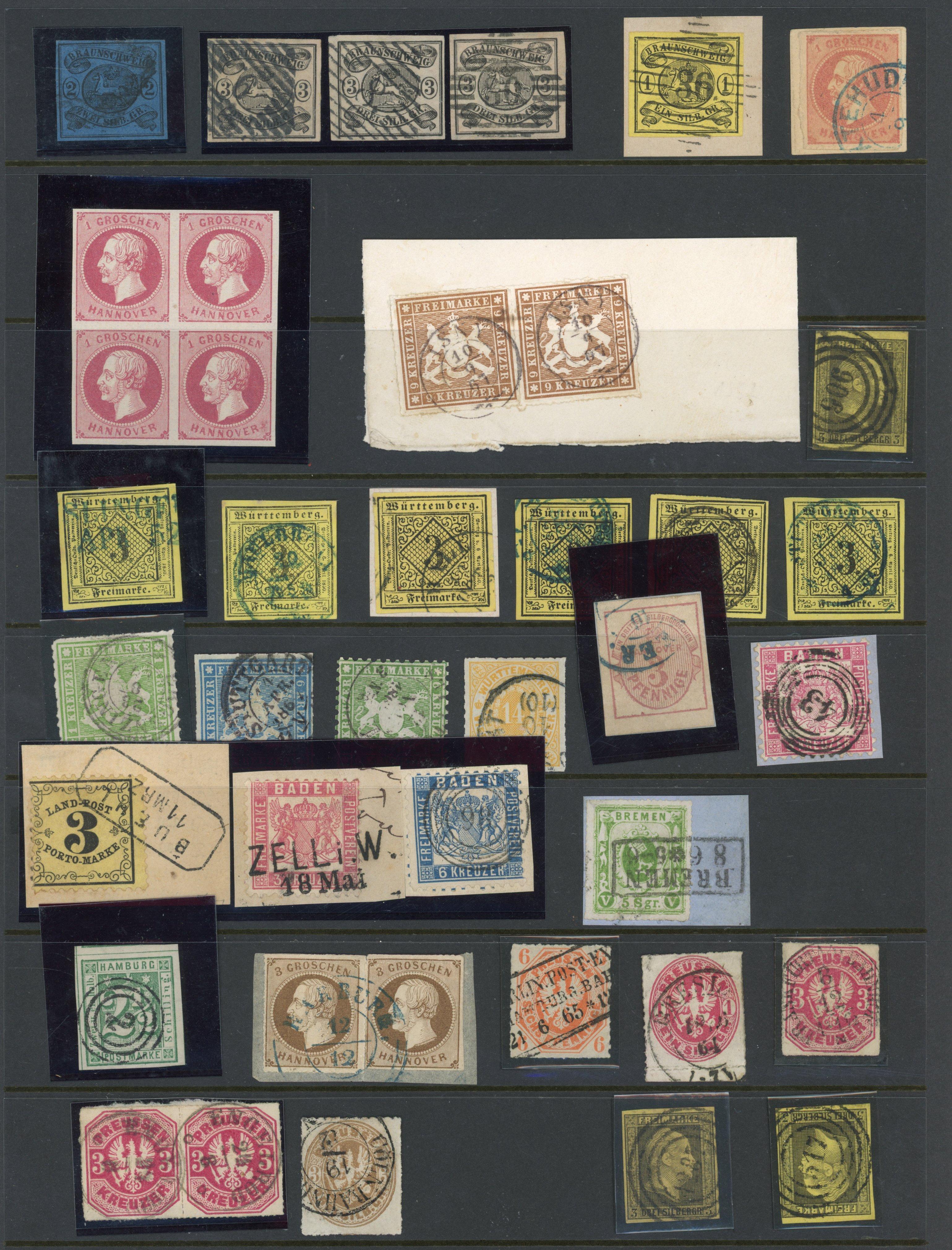 German States 1850 onward mint and mostly used collection on Hagners