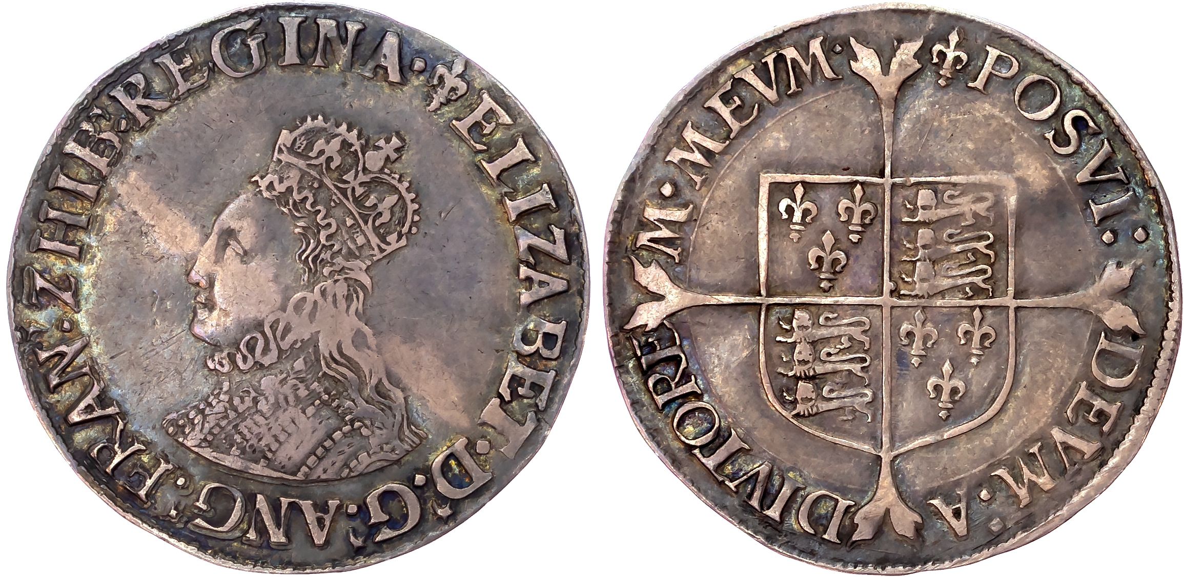 Elizabeth I (1558-1603) Shilling, first issue, mintmark lis (1559-60).