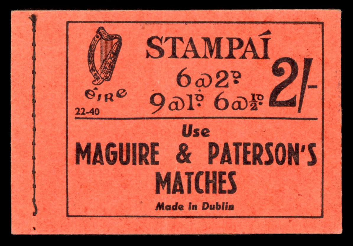 Ireland 1940 2/- incomplete booklet, edition 23-40