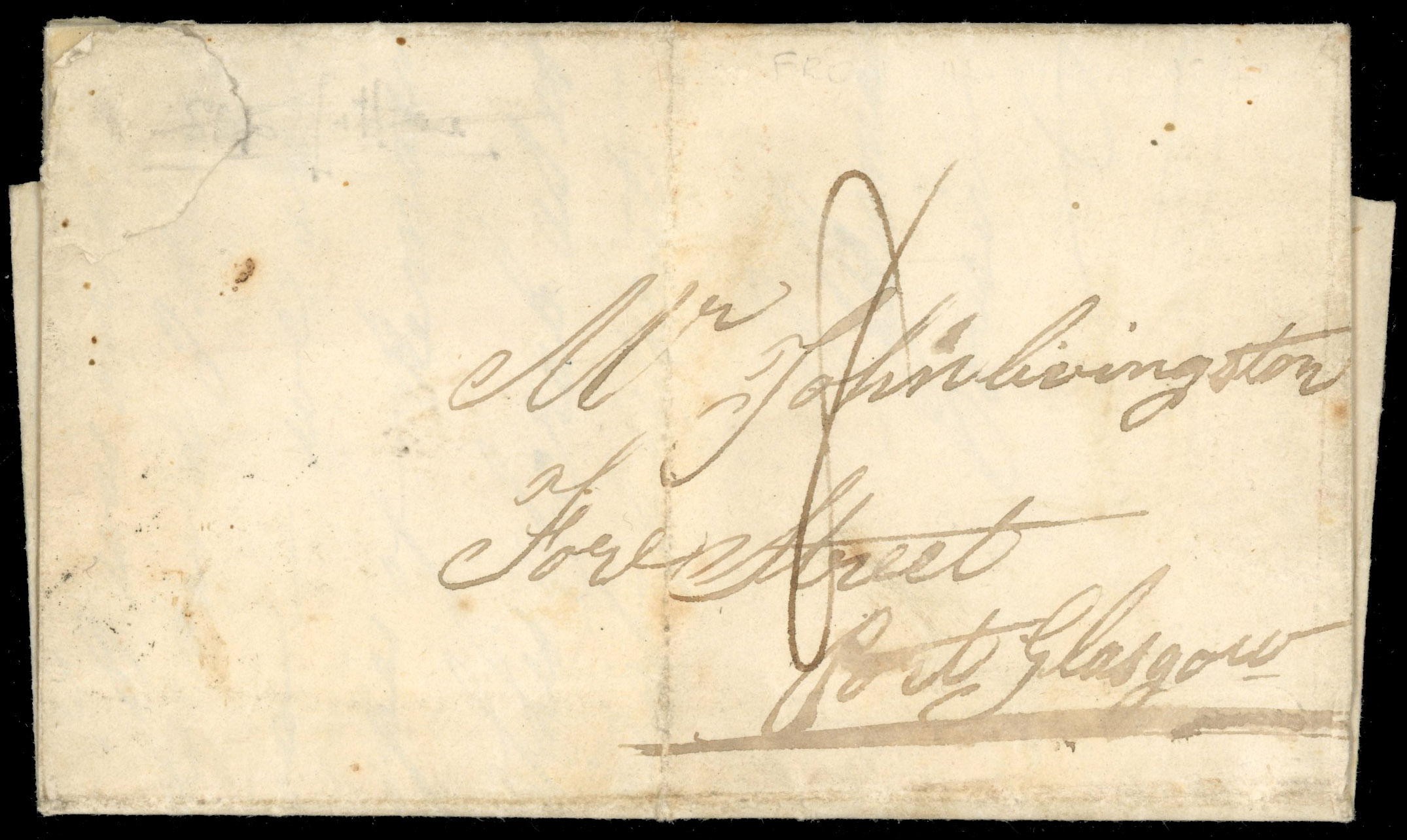 China 1843 Wampoa Canton entire to Port Glasgow, Scotland