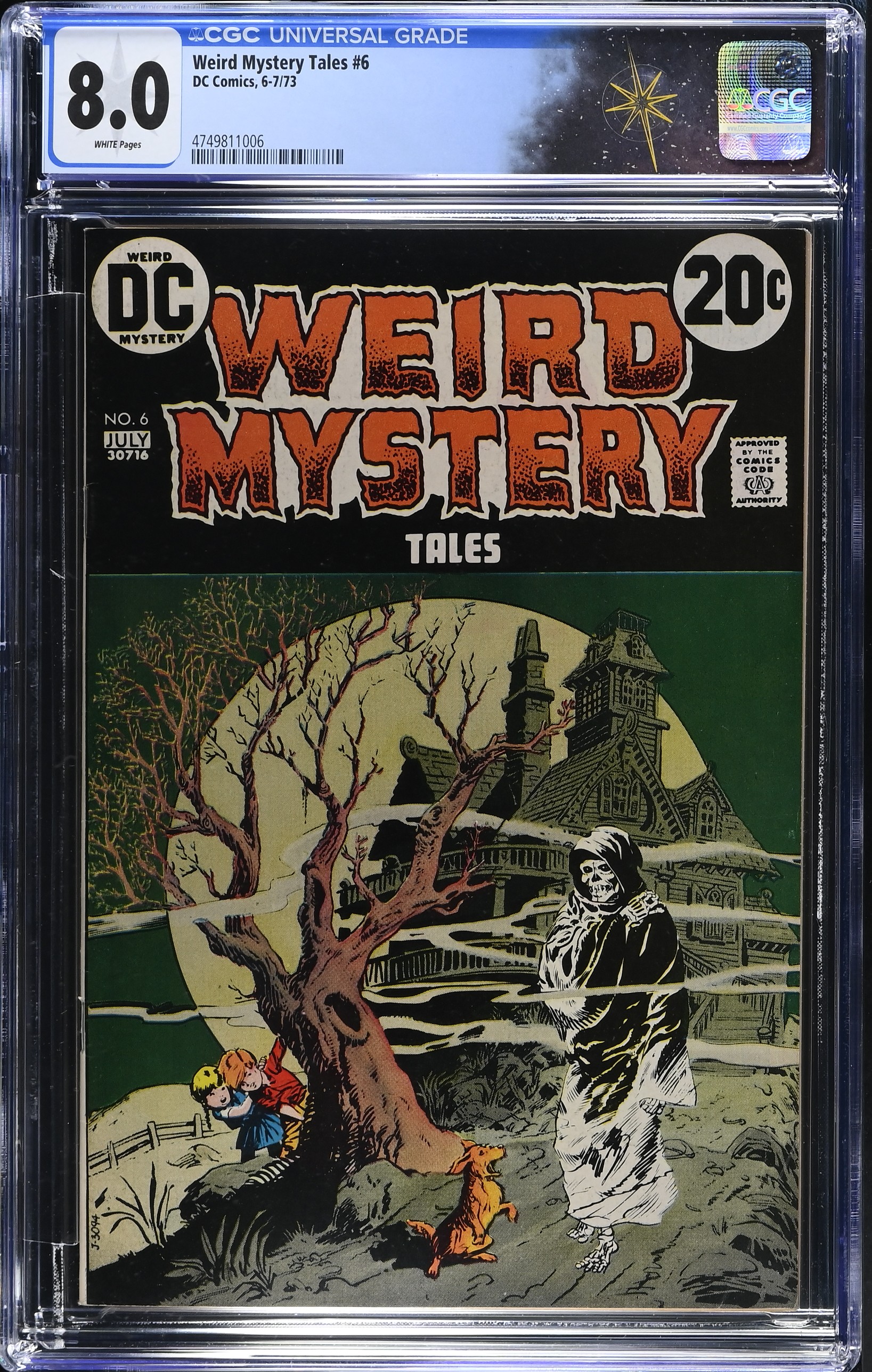Weird Mystery Tales #6 CGC 8.0 Cover by Jack Sparling (DC Comics, 1973) White Pages