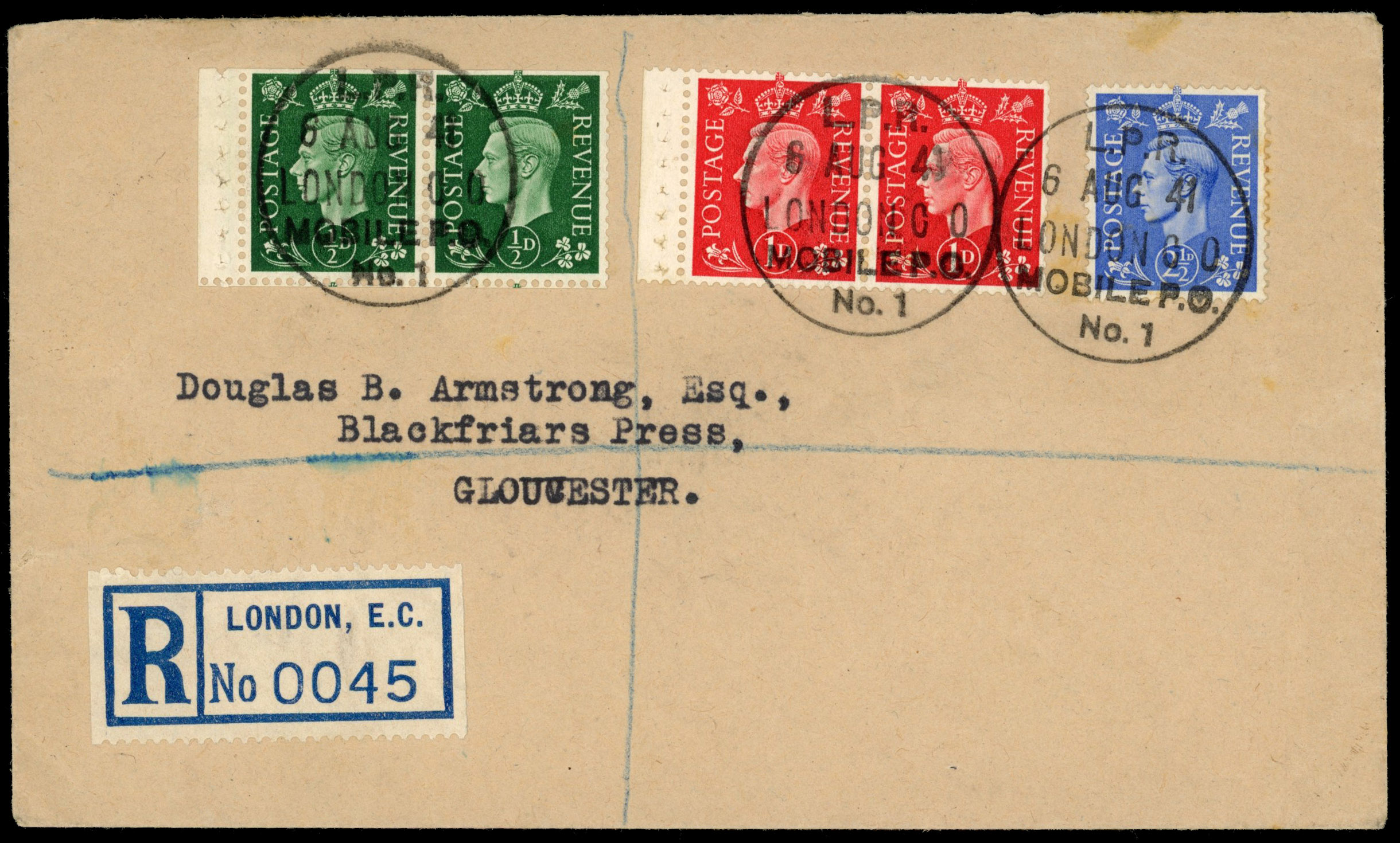 GB 1941 Mobile Post Office cover