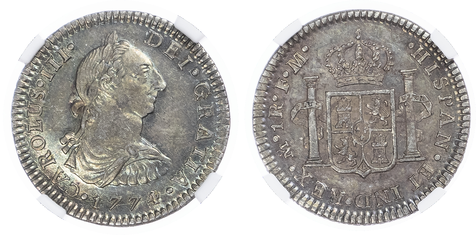 Mexico. Charles III AR 1 Real. 1774MO FM.