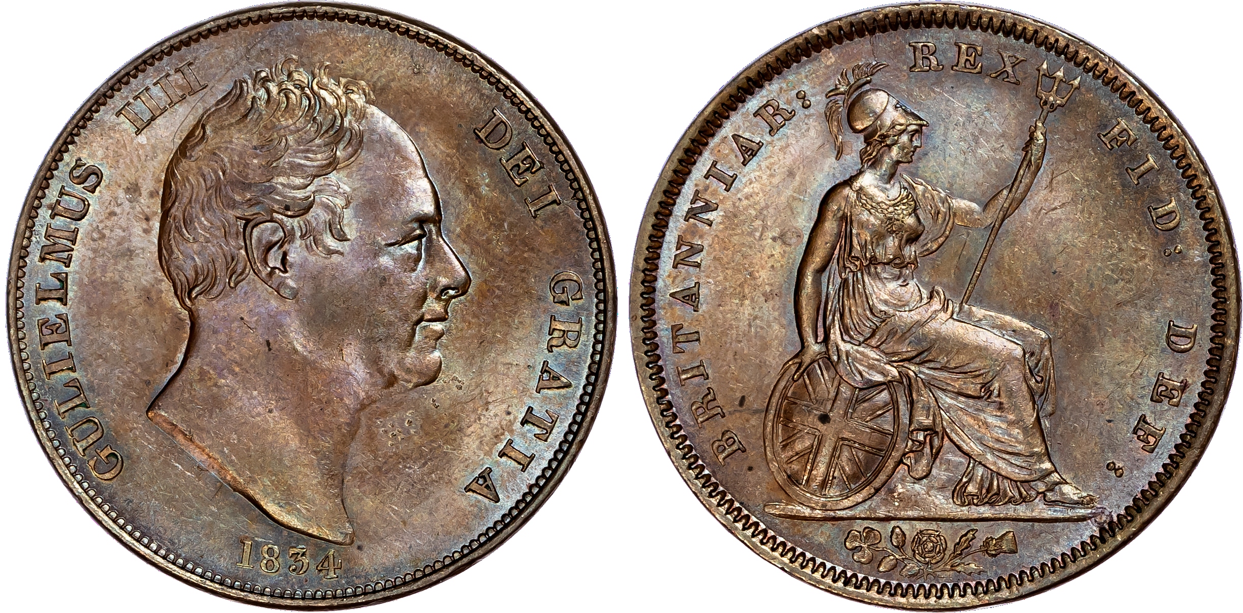 William IV (1830-1837), Penny, 1834