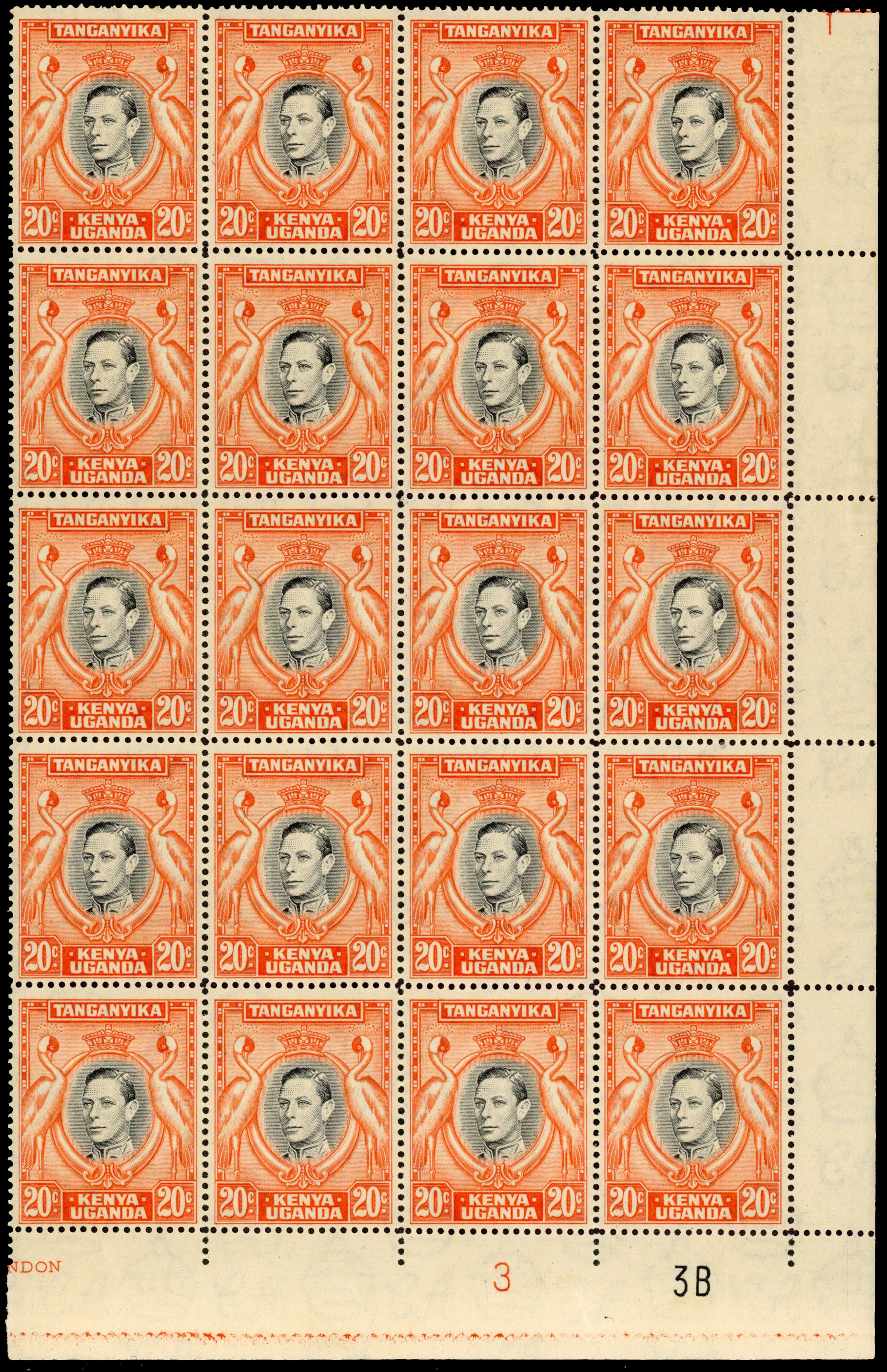 KUT SG 139a Plate block mint