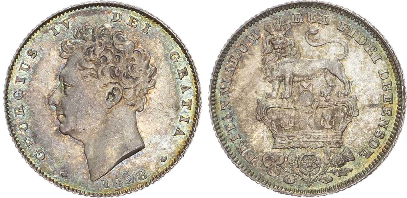 George IV (1820-1830), Sixpence, 1828
