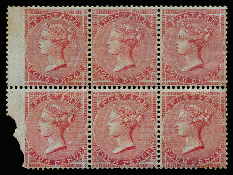 GB SG 62 1855 4d watermark small Garter block mint