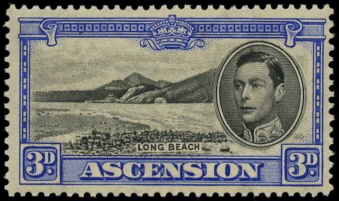 1938 3d black and ultramarine, large part...