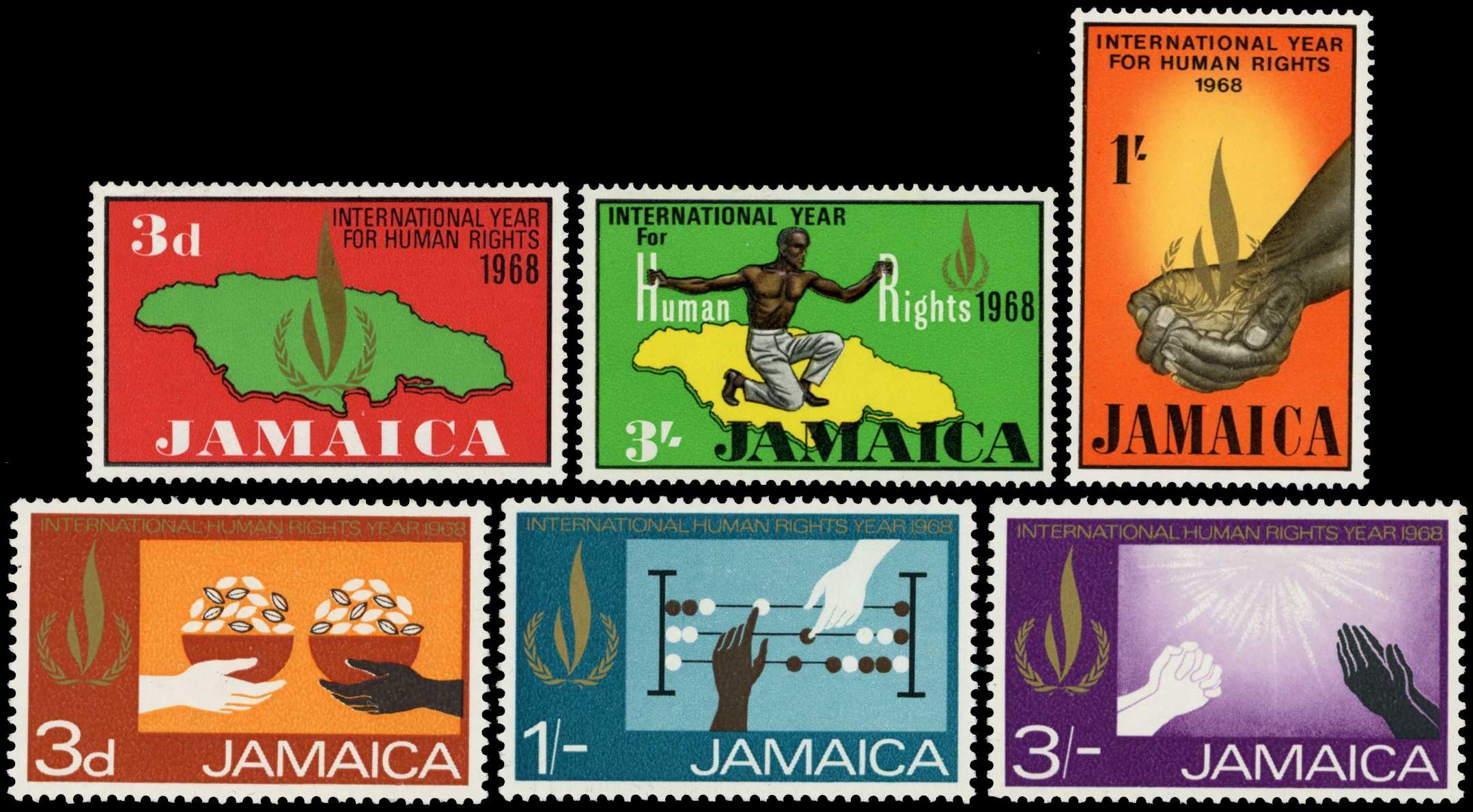 1968 unissued designs for the Human Rights...